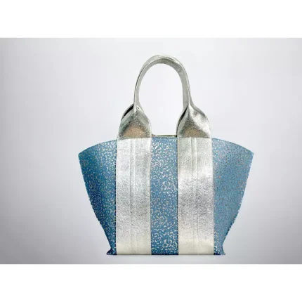 Blingy Tote Bag- Jeans Blue x Silver